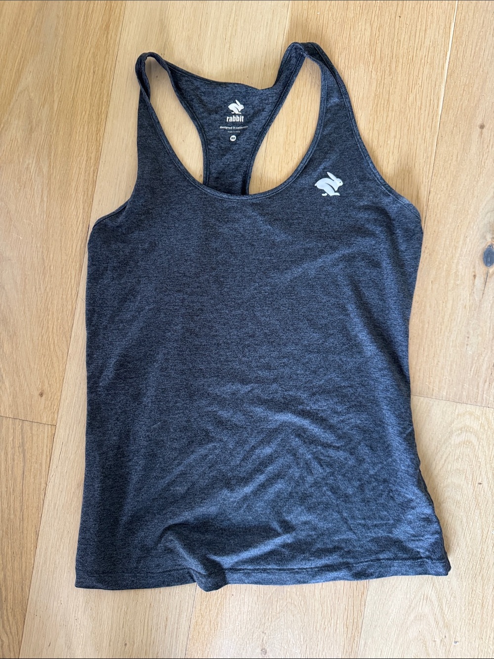 Rabbit EZ TANK Racerback Top in Charcoal Medium